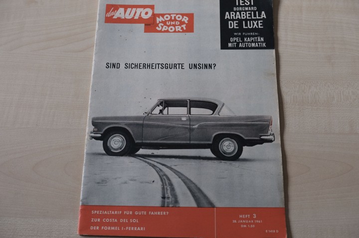 Deckblatt Auto Motor und Sport (03/1961)